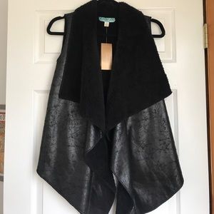 NWT Suede Fur Vest